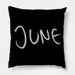 Hand Drawn June Month Pillow