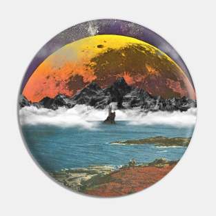 Cloud Lake - Surreal/Collage Art Pin