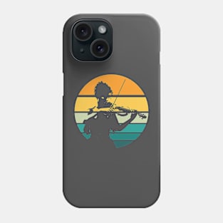 Silhouette of woman play on violin Phone Case