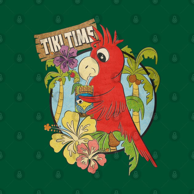 Tiki Time Parrot! by ArtsofAll