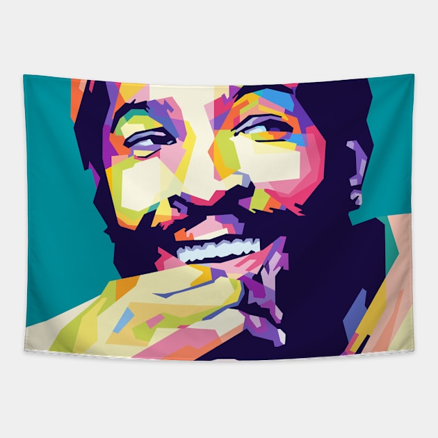 Marvin Gaye Pop Art Tapestry by Zet Art