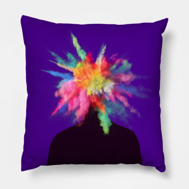 Colour burst Pillow by Nevervand