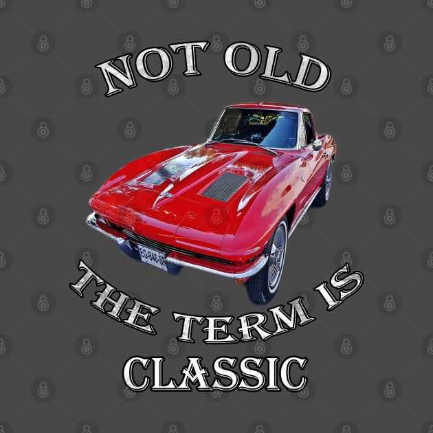 Birthday, Retirement Vintage Car 1963 Chevrolet Corvette, Funny Gift Designs, Cards, shirts, mugs, bedding, clocks, pillows & more by tamdevo1