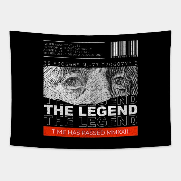 The Legend of Franklin // Streetwear Art Tapestry by Davy Cloth