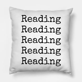 Infinite Reading - typewriter quote Pillow