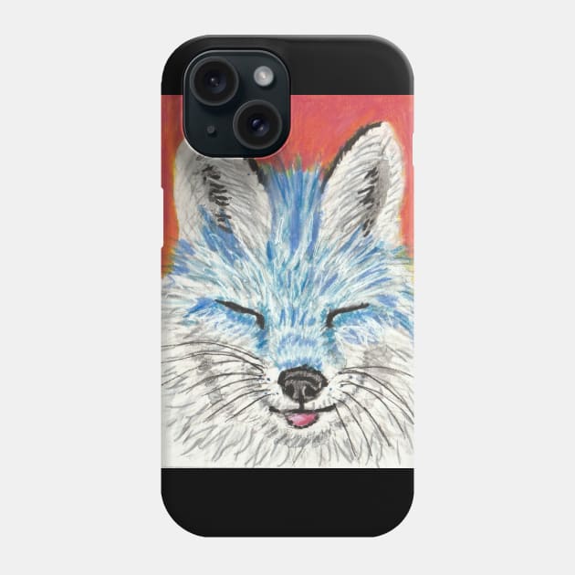 blue fox face Phone Case by SamsArtworks