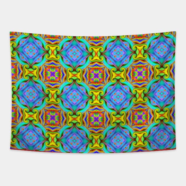 Moroccan oriental pattern Tapestry by redwitchart