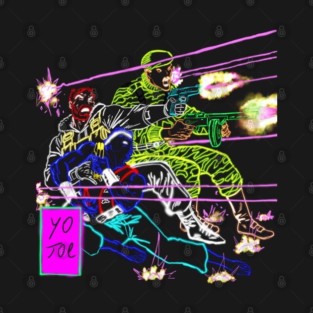 GI Joe Fire Fight in Neon by CaptainOceanSkydive