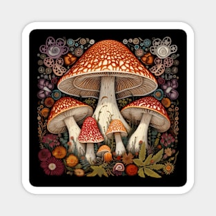 Magic Mushroom Minimalist Pattern Magnet