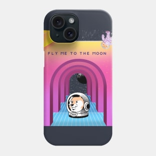 Dogecoin fly to the moon 5 Phone Case