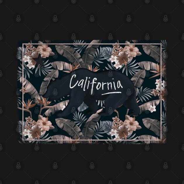 California bear floral by fathurdavega