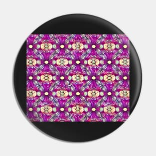 Purple Aesthetic Repeating Watercolor Floral Pattern Pin