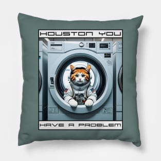 Washing Machine Catspaceship II Pillow