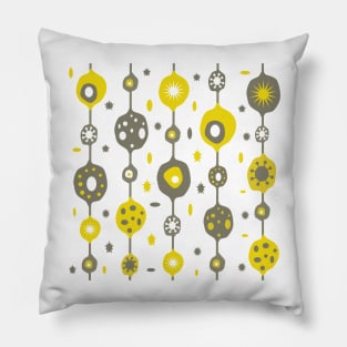 Mid century modern retro abstract pattern Pillow