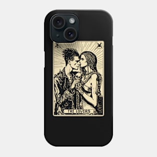 The Goth Lovers Tarot Card Art Tee: Eternal Connection Phone Case
