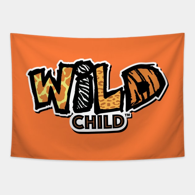 WILD CHILD LOGO Tapestry by teko01