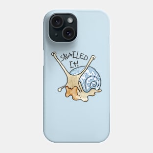 Snailed it!! This snail Nailed it! In Blue Phone Case