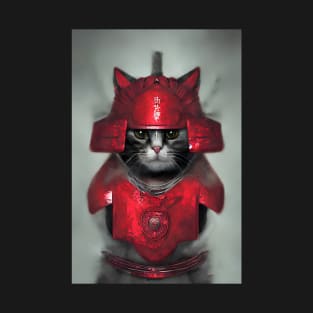 Samurai Cat Painting T-Shirt