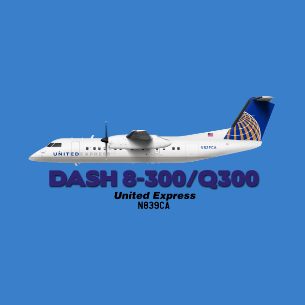 DeHavilland Canada Dash 8-300/Q300 - United Express by TheArtofFlying