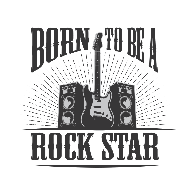 'Born to be a Rock Star' Cool Music Gift by ourwackyhome