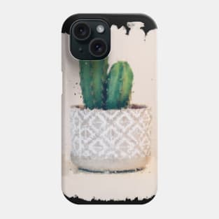 Tiny twin Cactus oil painting Phone Case