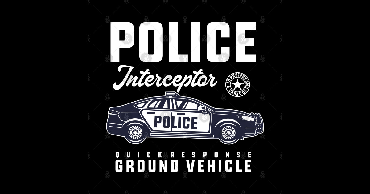 POLICE CAR INTERCEPTOR - Car - Sticker | TeePublic