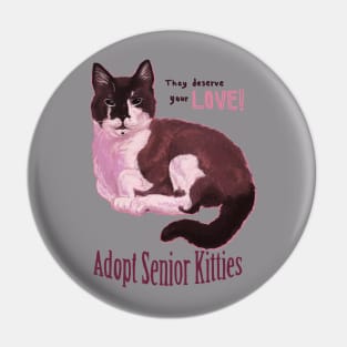 Adopt Senior Kitties Pin