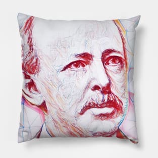 Horatio Alger Portrait | Horatio Alger line art Pillow