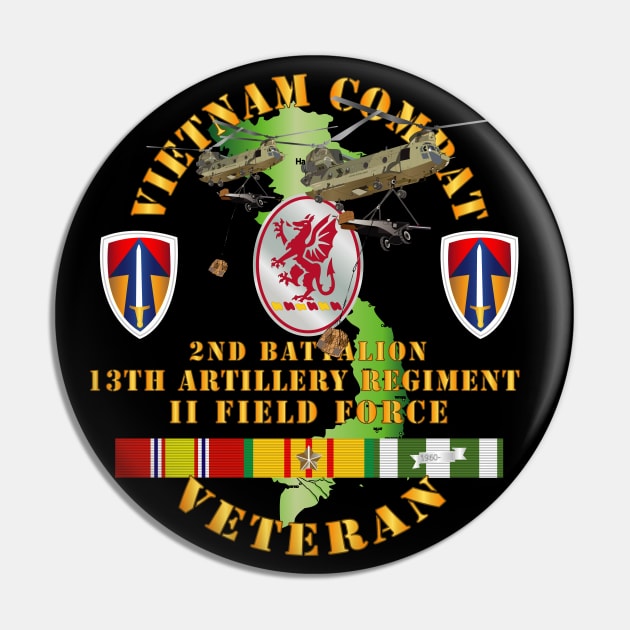 Vietnam Combat Vet - 2nd Bn 13th Artillery - II FF - VN  SVC Pin by twix123844