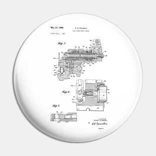 Fail Safe Servo Valve Vintage Patent Hand Drawing Pin