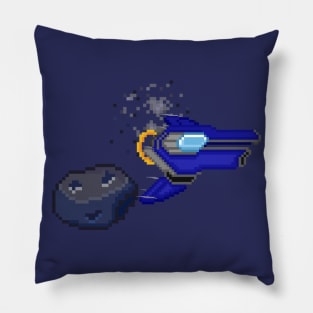 Space Ship Asteroids Pillow