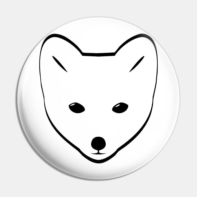Arctic Fox Pin by scdesigns