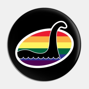 Rainbow Nessie Cryptid Pride Pin