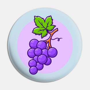 Grape Fruit Cartoon Pin