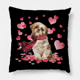 Shih Tzu Hearts Love Happy Valentine's Day Pillow