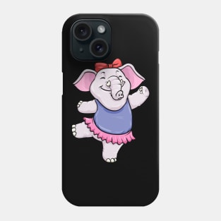 Elephant as Ballerina with Skirt Phone Case