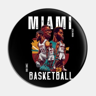 Miami heat basketball  vector graphic design Pin