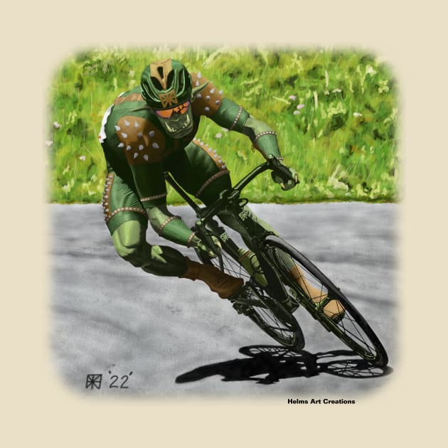 Orcs Cycling Race Competition Realistic Art by Helms Art Creations