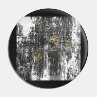 Abstract Distressed Modern Gold & Grey Pin