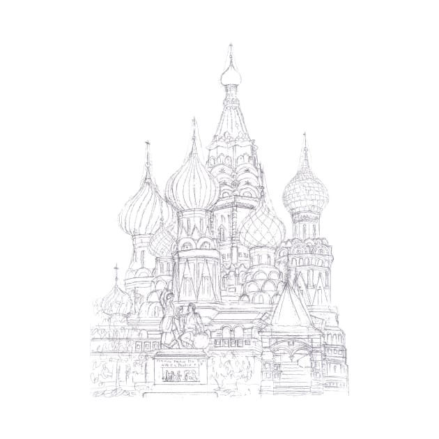 Moscow Saint Basil's Cathedral sketch by colorandcolor