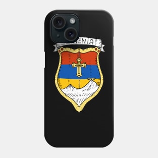 Armenia, flag with mountain Ararat. Phone Case