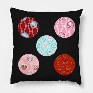 Origami Paper Traditional Japanese Pattern Sticker Set - Candy Colored Florals Pillow