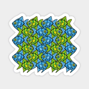 Angelfish Tessellation II Magnet