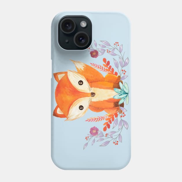 Fox In The Flowers Phone Case by LittleBunnySunshine