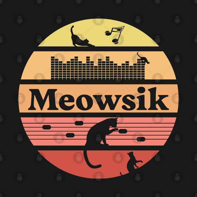 Retro Meowsik-Cat and Music lovers- by Omise