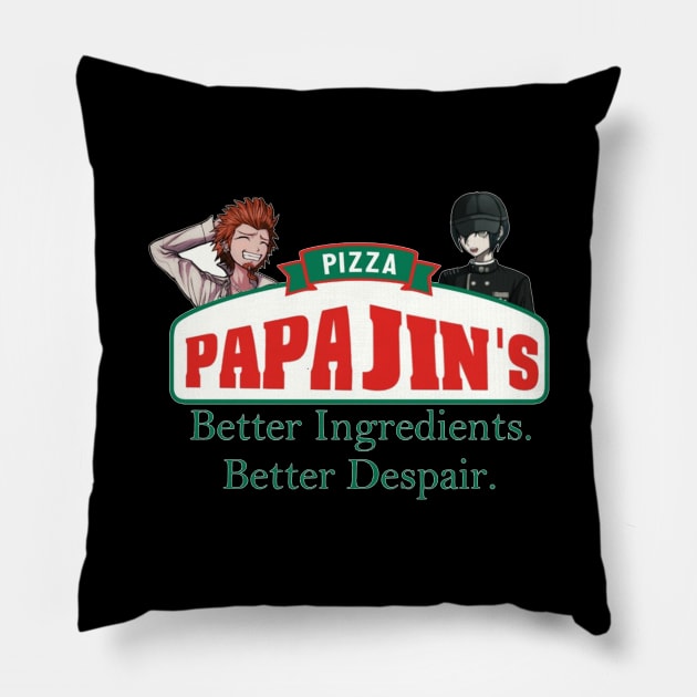 Danganronpa Papa John's Pillow by jillyroberts