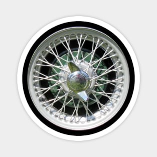 British 1950s classic car wire wheel colour Magnet