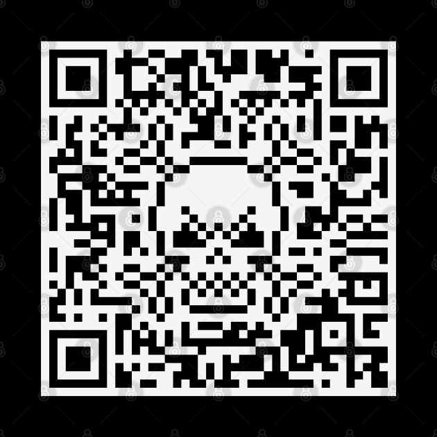 Skull And Crossbones (Quick Response Code / 41x41 / NEG) by MrFaulbaum