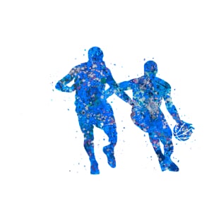 Basketball Dirbble - Blue T-Shirt