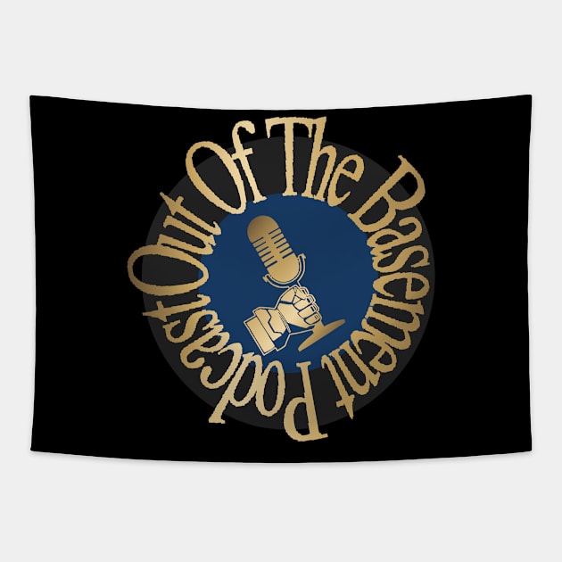 Out Of The Basement Gold Logo Tapestry by OOTBPodcast